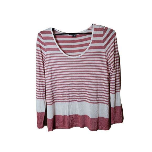 Vince Women's Red Striped Tunic Shirt  Size XL t72 - Picture 1 of 6